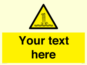 Custom warning artificial waterfall